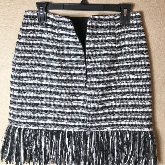SOLD {Nanette Lepore} Fringed Tweed Mini Skirt - Picture 4 of 7